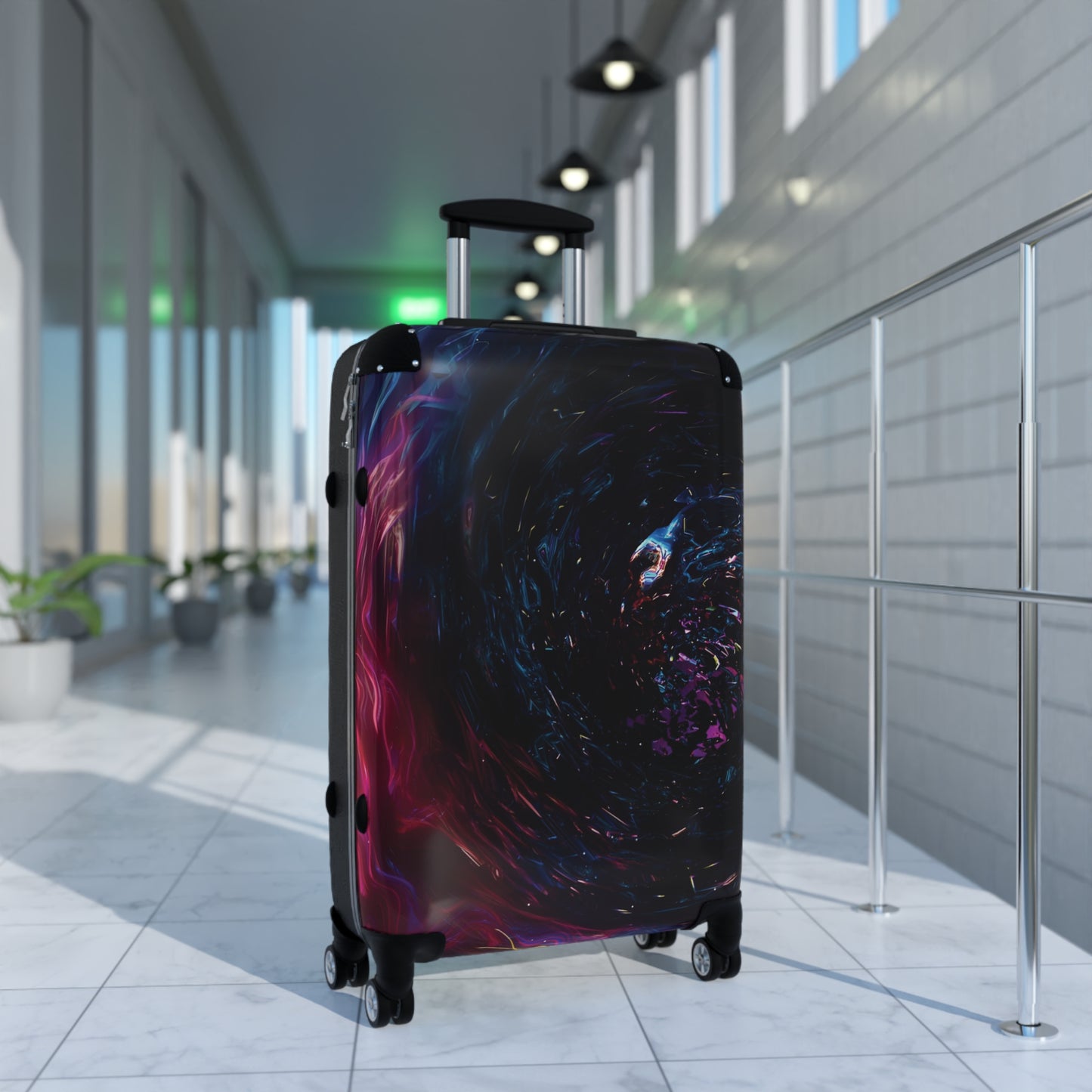Abstract Space Art Carry-On Suitcase - Stylish Luggage for Travelers