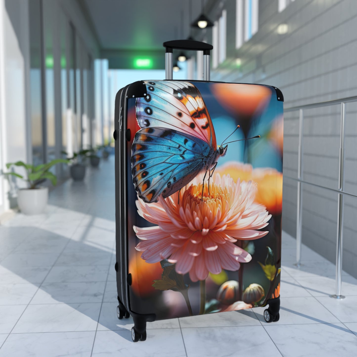 Nature Butterflies Floral On Flowers Art Carry-On Suitcase - Stylish Luggage for Travelers