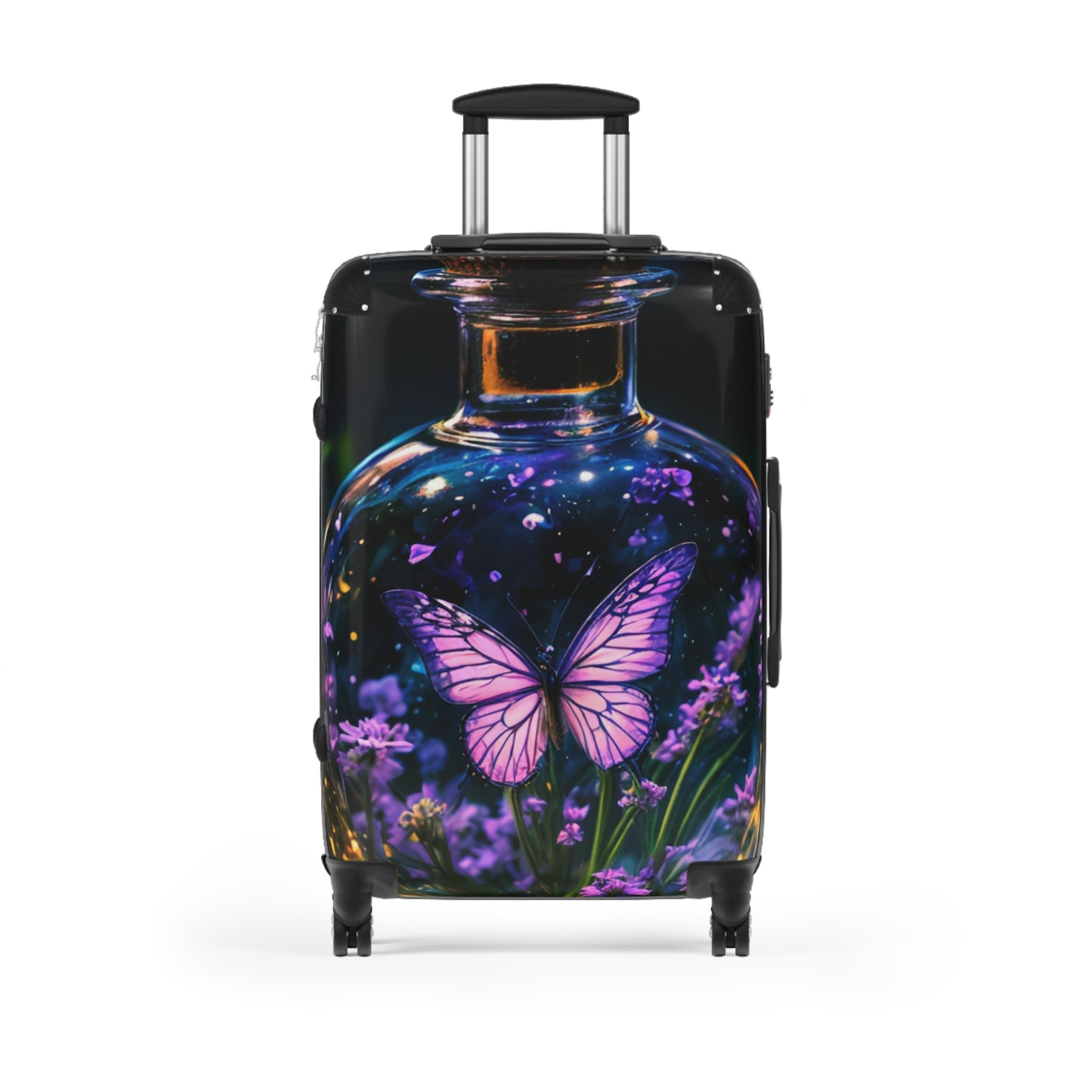 Nature Butterflies Glass Bottle Art Carry-On Suitcase - Stylish Luggage for Travelers