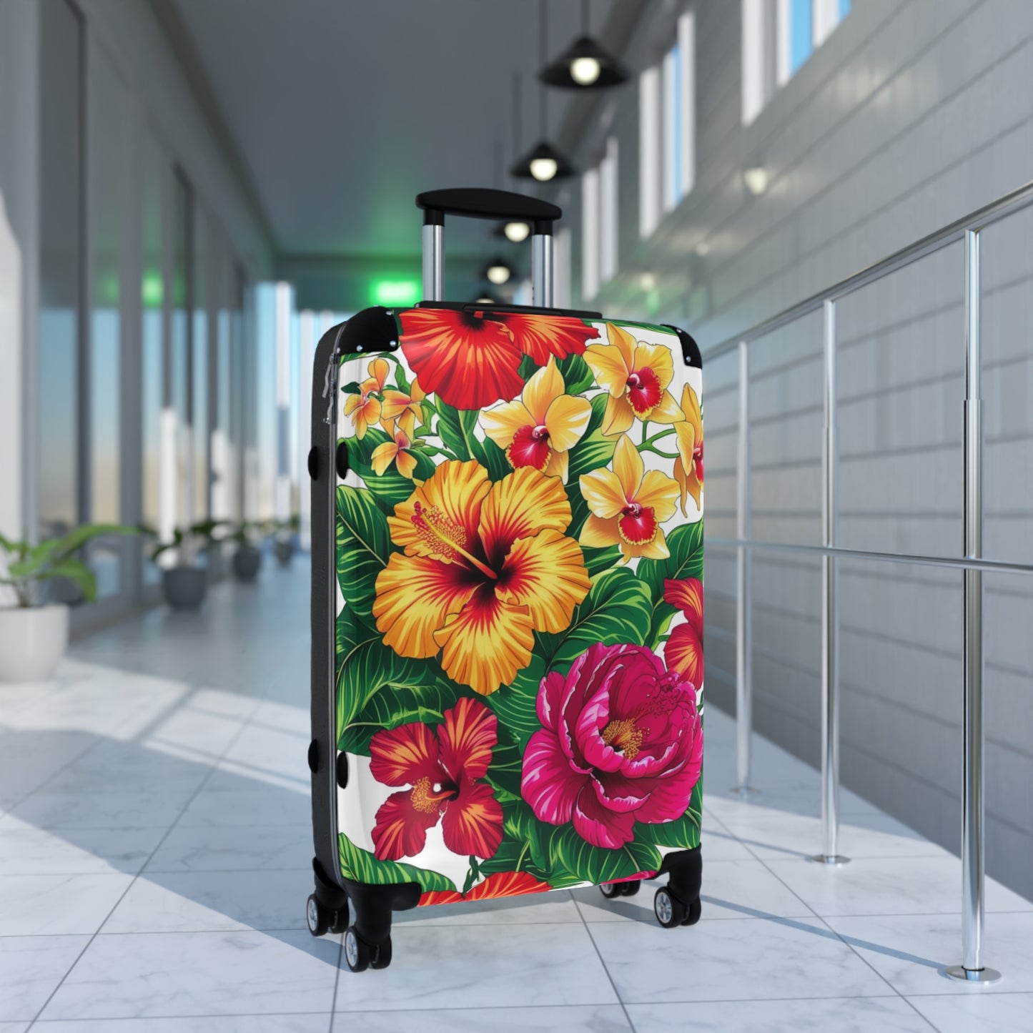 Nature Flowers Floral Colorful Flower Art Carry-On Suitcase - Stylish Luggage for Travelers
