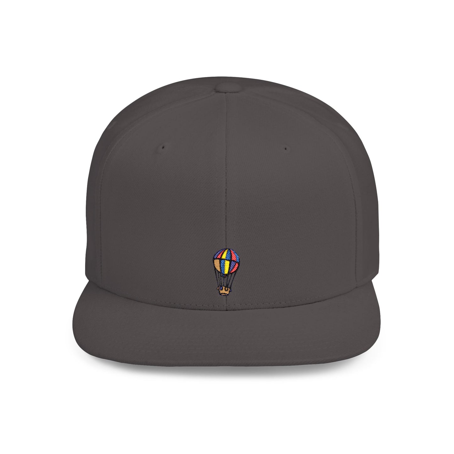 Icons Embroidered Air Balloon Flat Bill Snapback – Lightweight, Custom Fit, Premium Quality