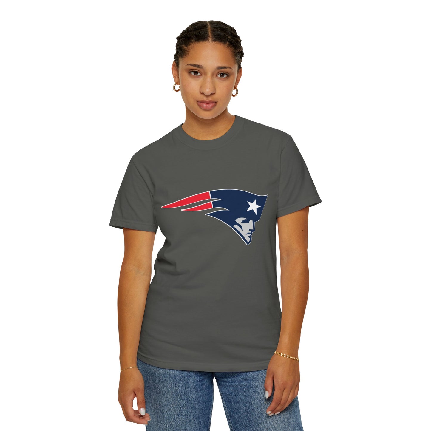 New England Patriots Gear Garment-Dyed T-Shirt – Premium Cotton Tee for Customization