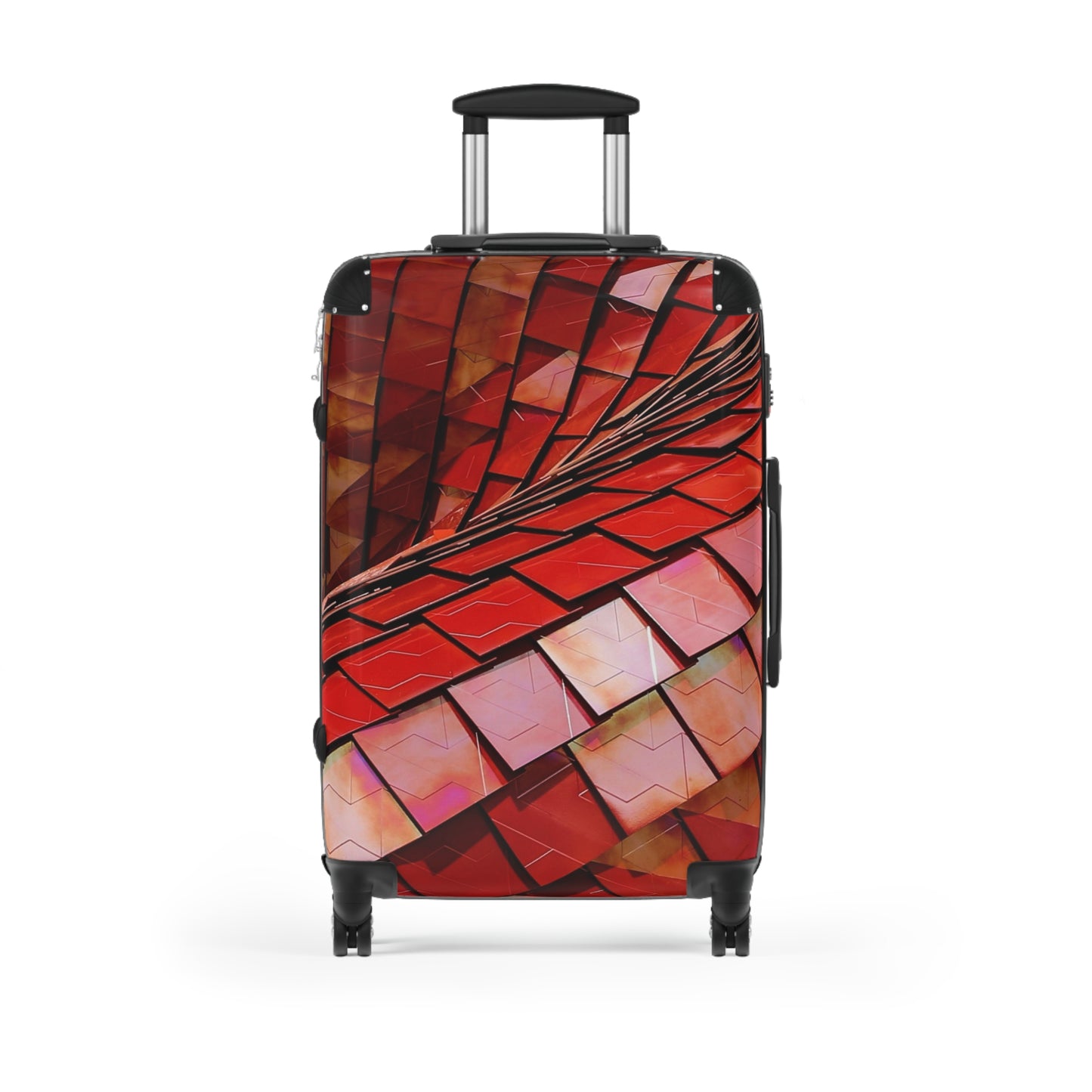 Abstract Red Roof Tiles Art Carry-On Suitcase - Stylish Luggage for Travelers