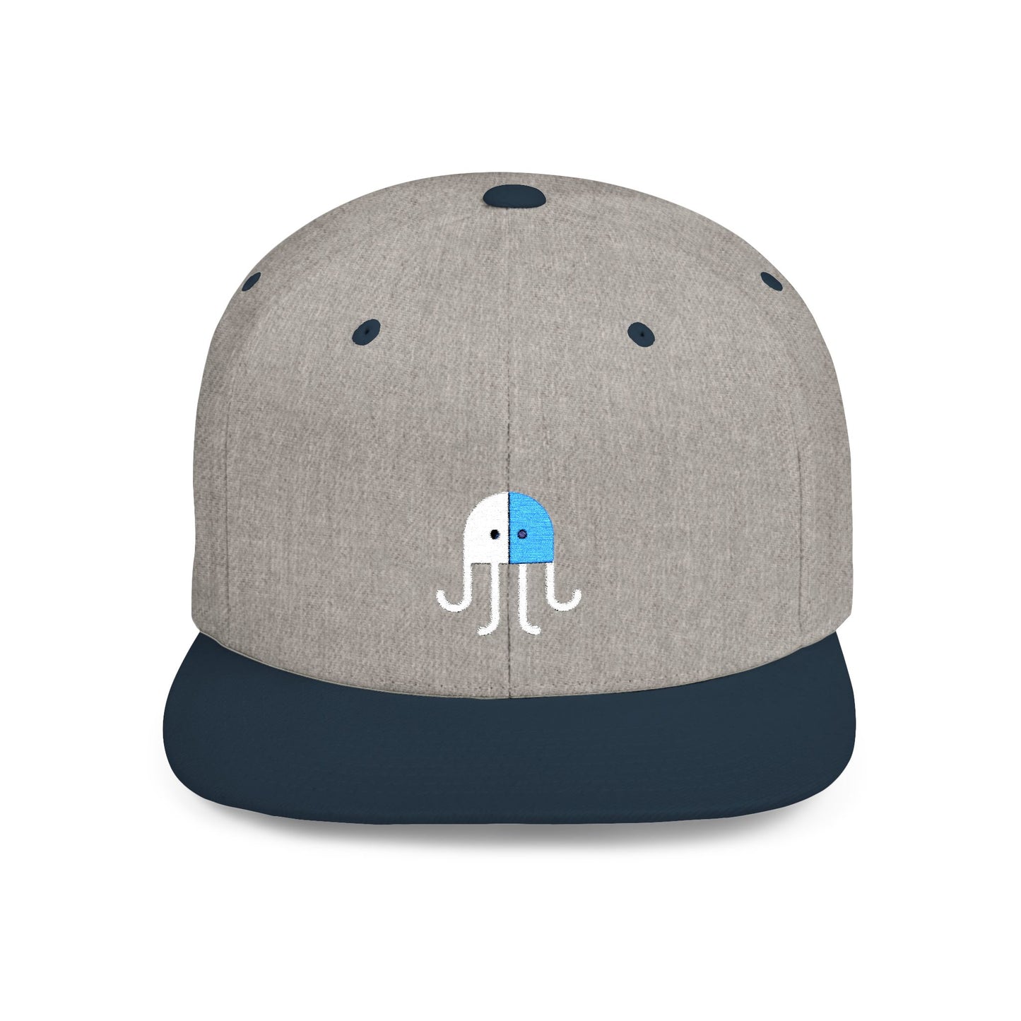 Icons Embroidered Jellyfish Flat Bill Snapback – Lightweight, Custom Fit, Premium Quality