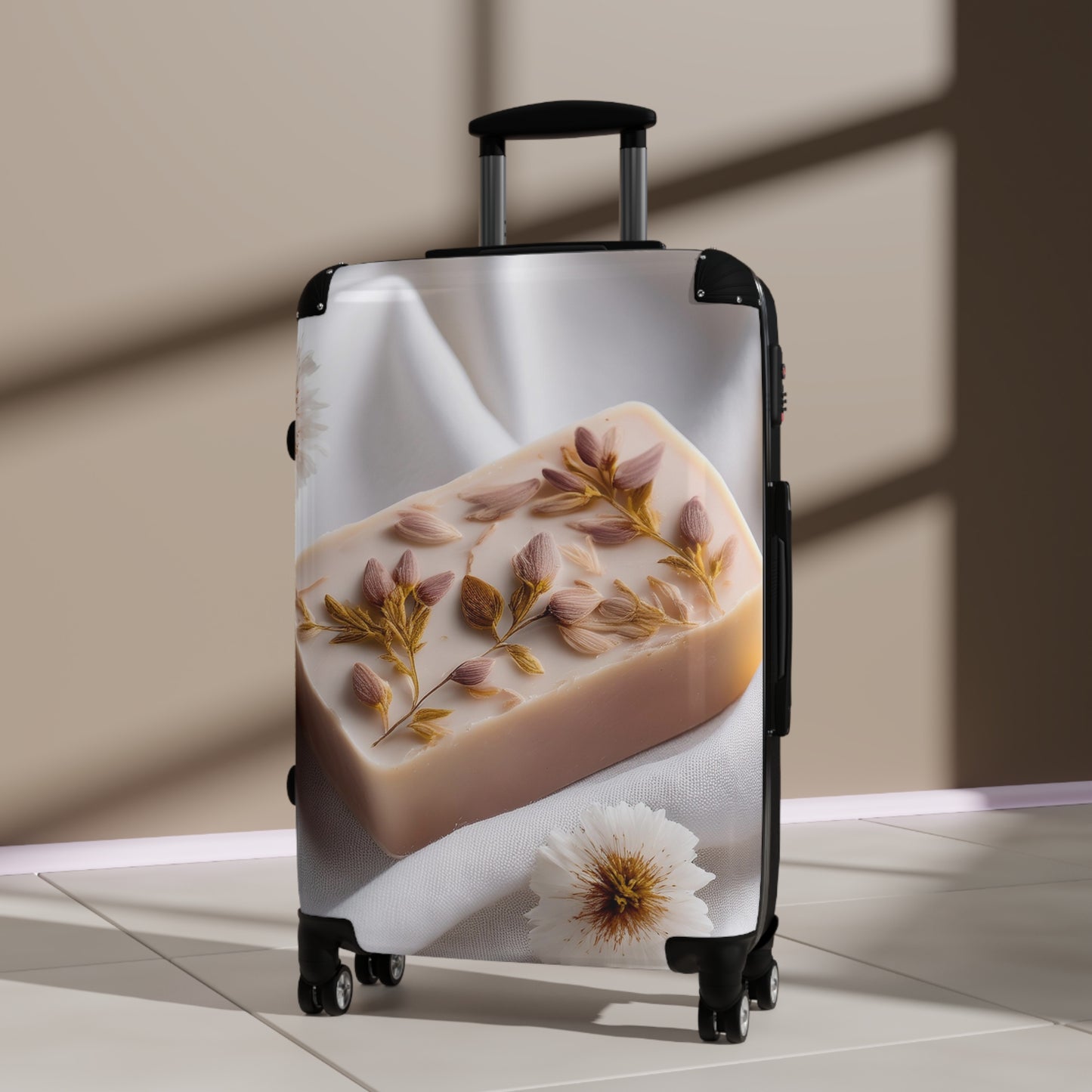 Nature Flowers Floral Handmade Soap Carry-On Suitcase - Stylish Luggage for Travelers