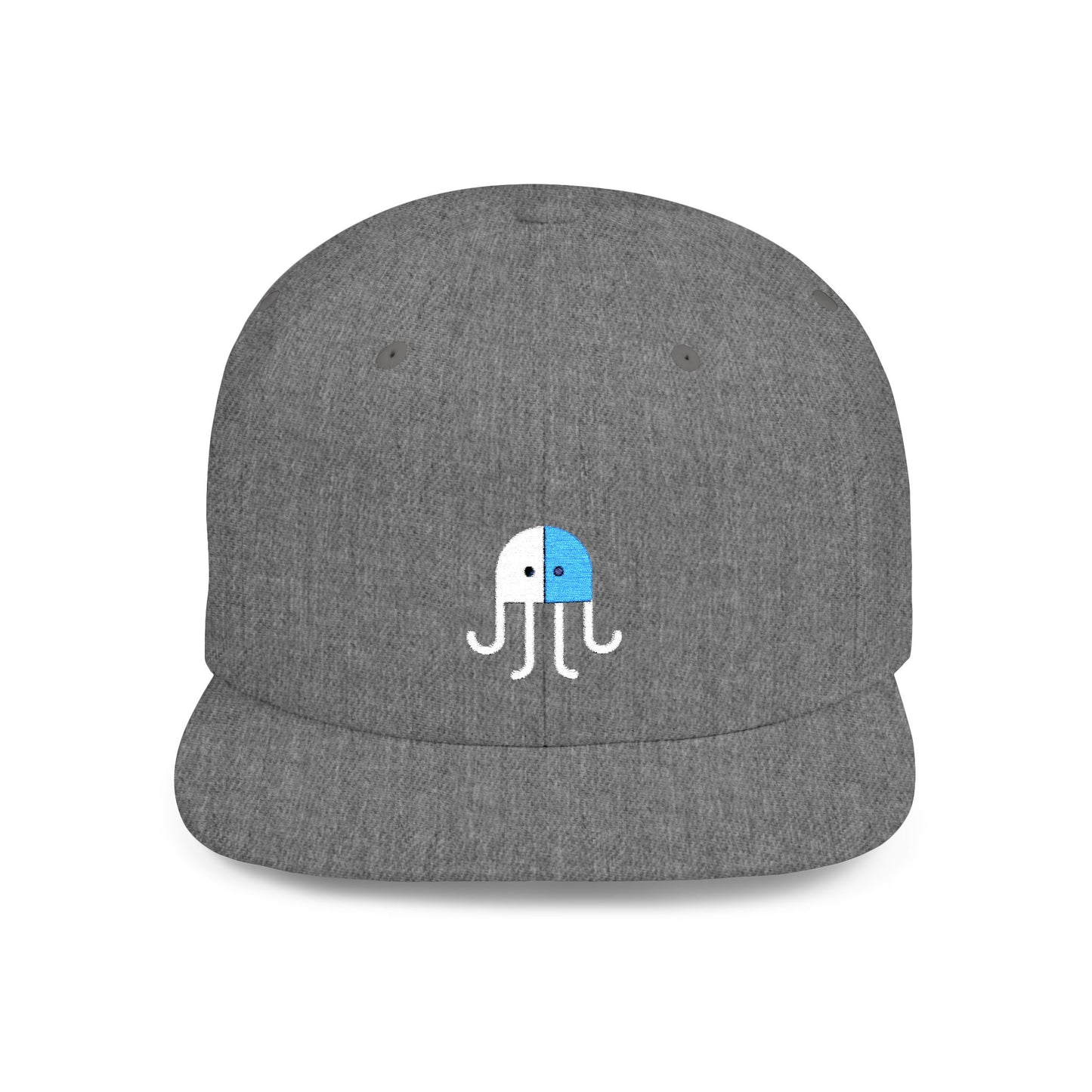 Icons Embroidered Jellyfish Flat Bill Snapback – Lightweight, Custom Fit, Premium Quality