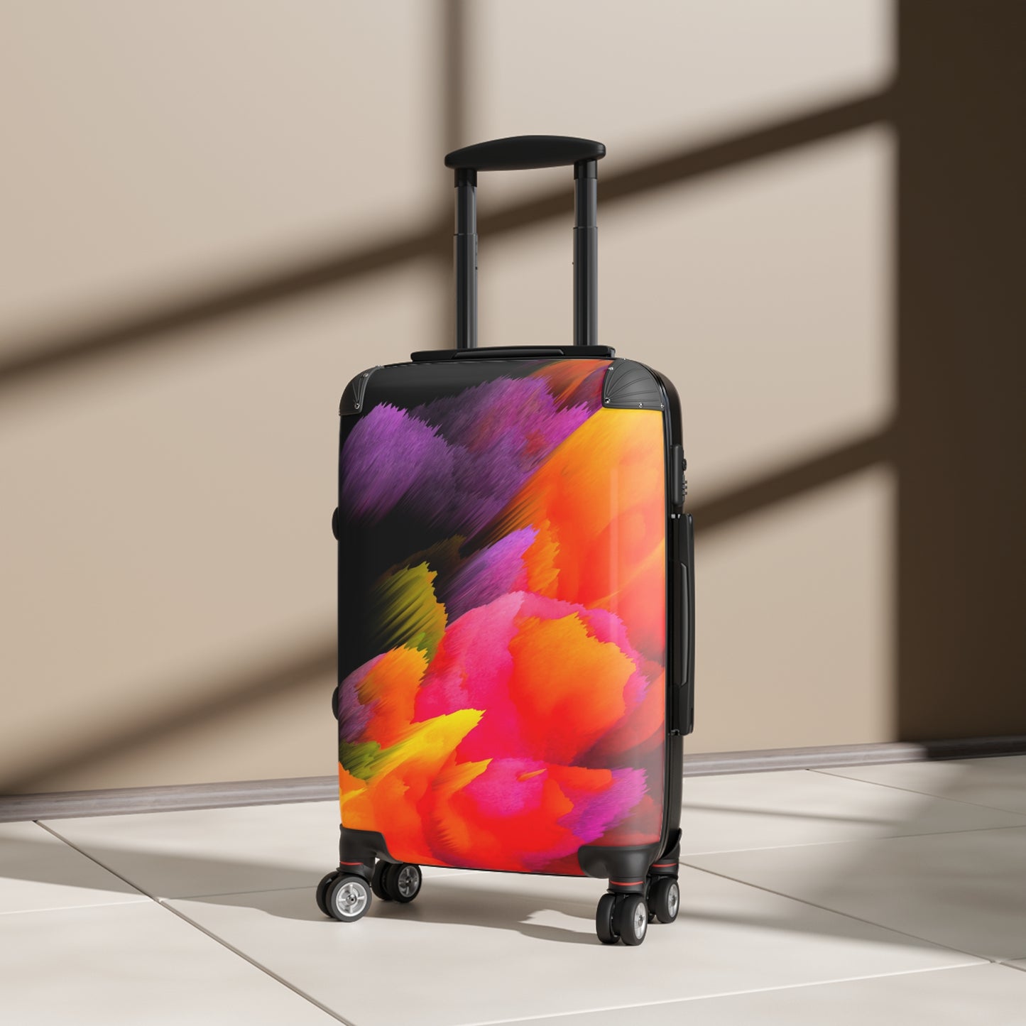 Abstract Colorful Dispersion Art Carry-On Suitcase - Stylish Luggage for Travelers