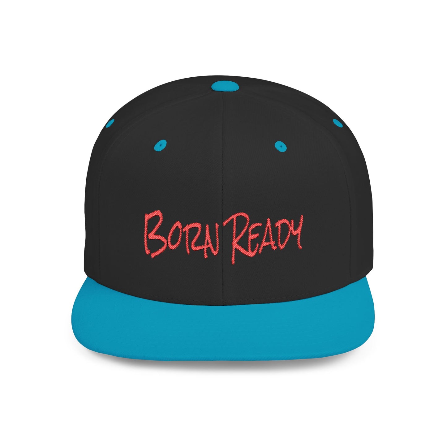 Text Born Ready Flat Bill Snapback – Lightweight, Custom Fit, Premium Quality
