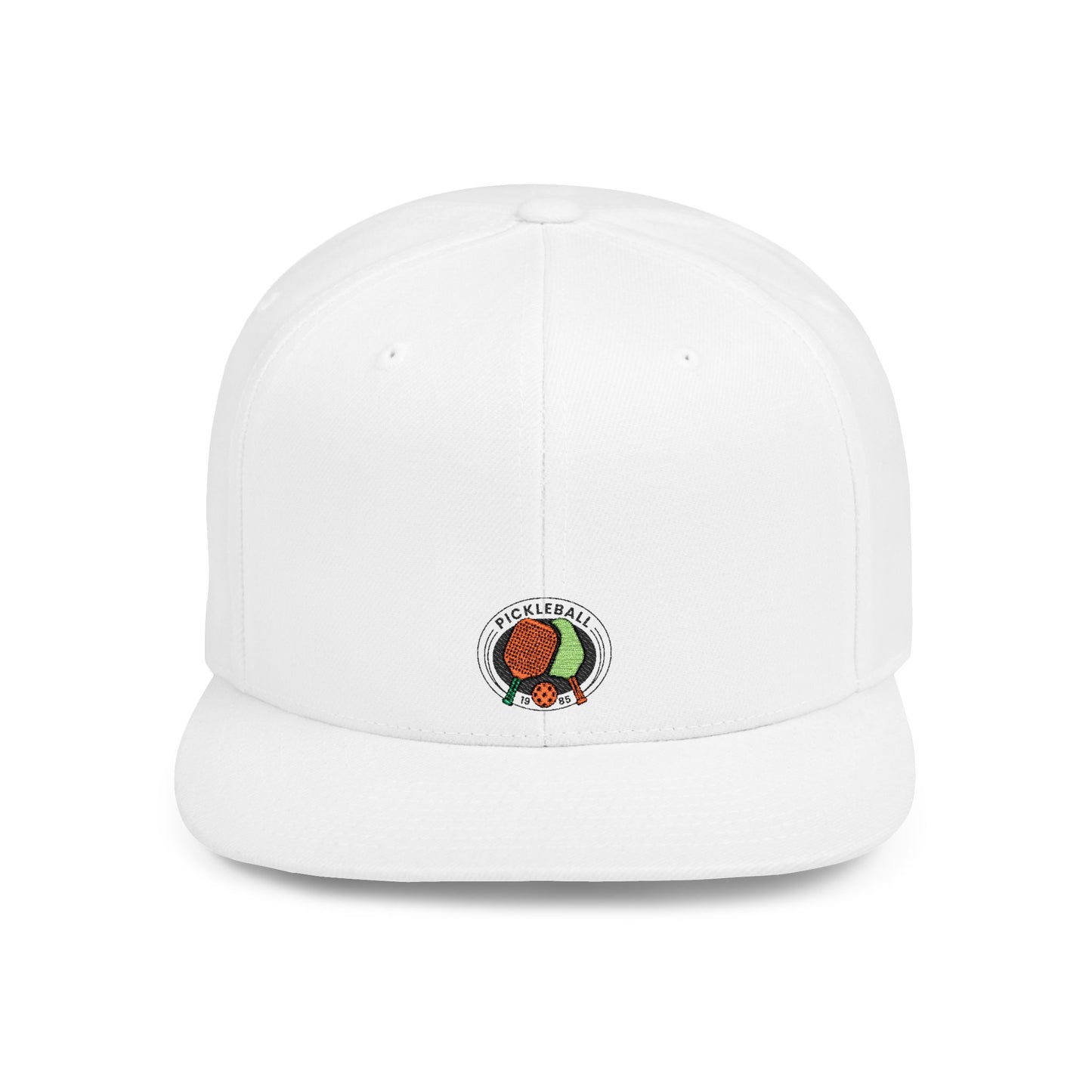 Icons Embroidered Pickle Ball Flat Bill Snapback – Lightweight, Custom Fit, Premium Quality
