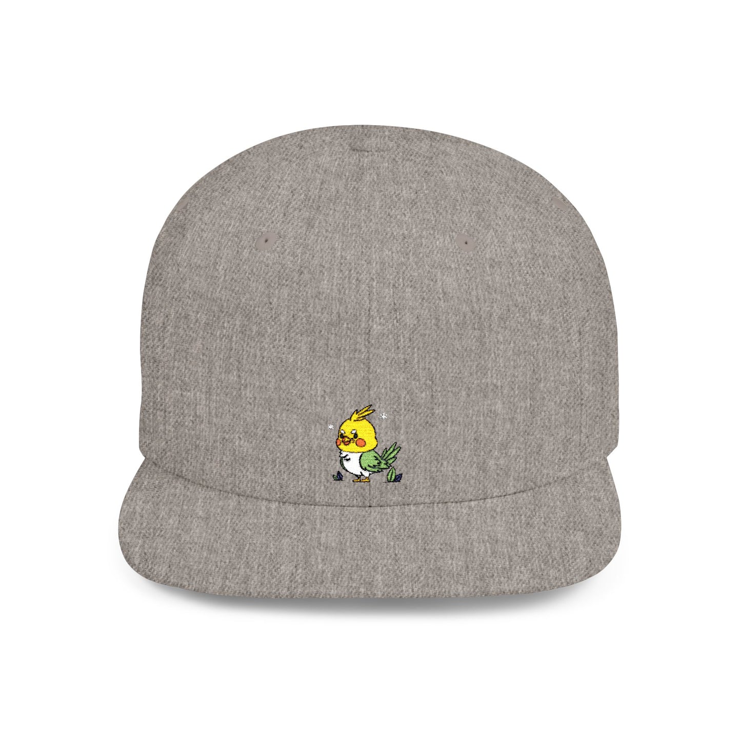 Icons Embroidered Cute Bird Flat Bill Snapback – Lightweight, Custom Fit, Premium Quality