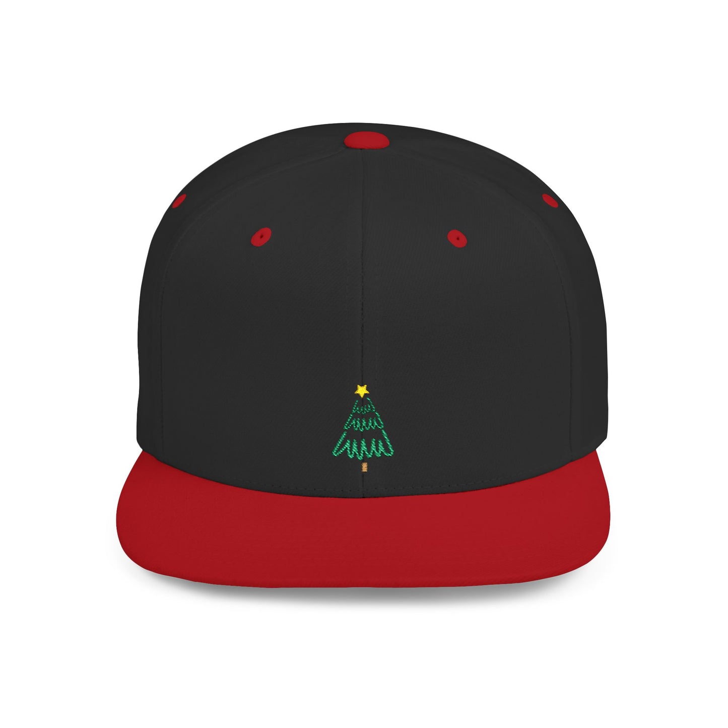 Icons Embroidered Pine Tree Green Flat Bill Snapback – Lightweight, Custom Fit, Premium Quality