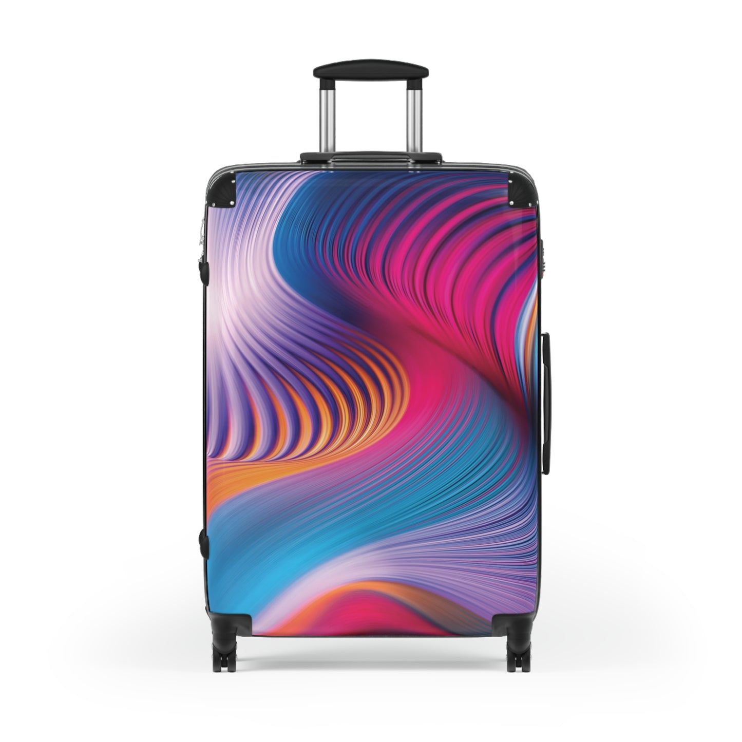 Abstract Moving Wave Carry-On Suitcase - Stylish Luggage for Travelers