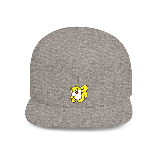 Icons Embroidered Shiba Inu Flat Bill Snapback – Lightweight, Custom Fit, Premium Quality
