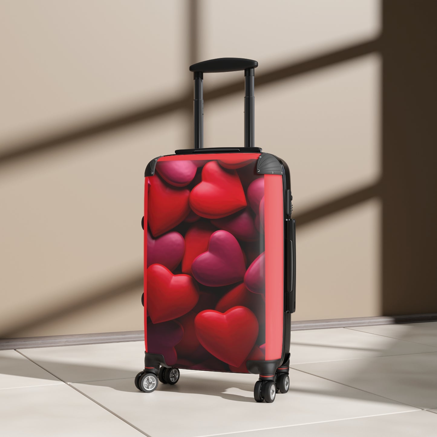 Love Heart Red Art Carry-On Suitcase - Stylish Luggage for Travelers