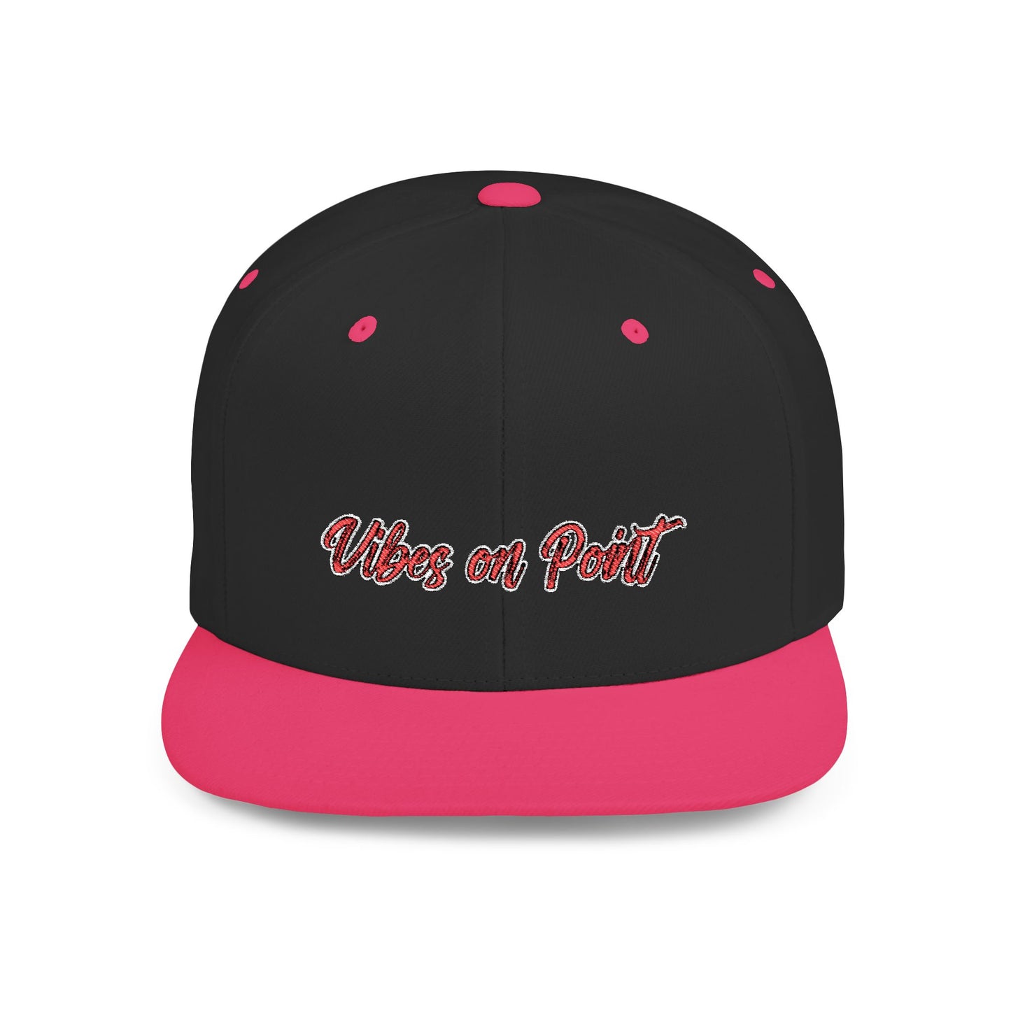 Text Vibes On Point Flat Bill Snapback – Lightweight, Custom Fit, Premium Quality
