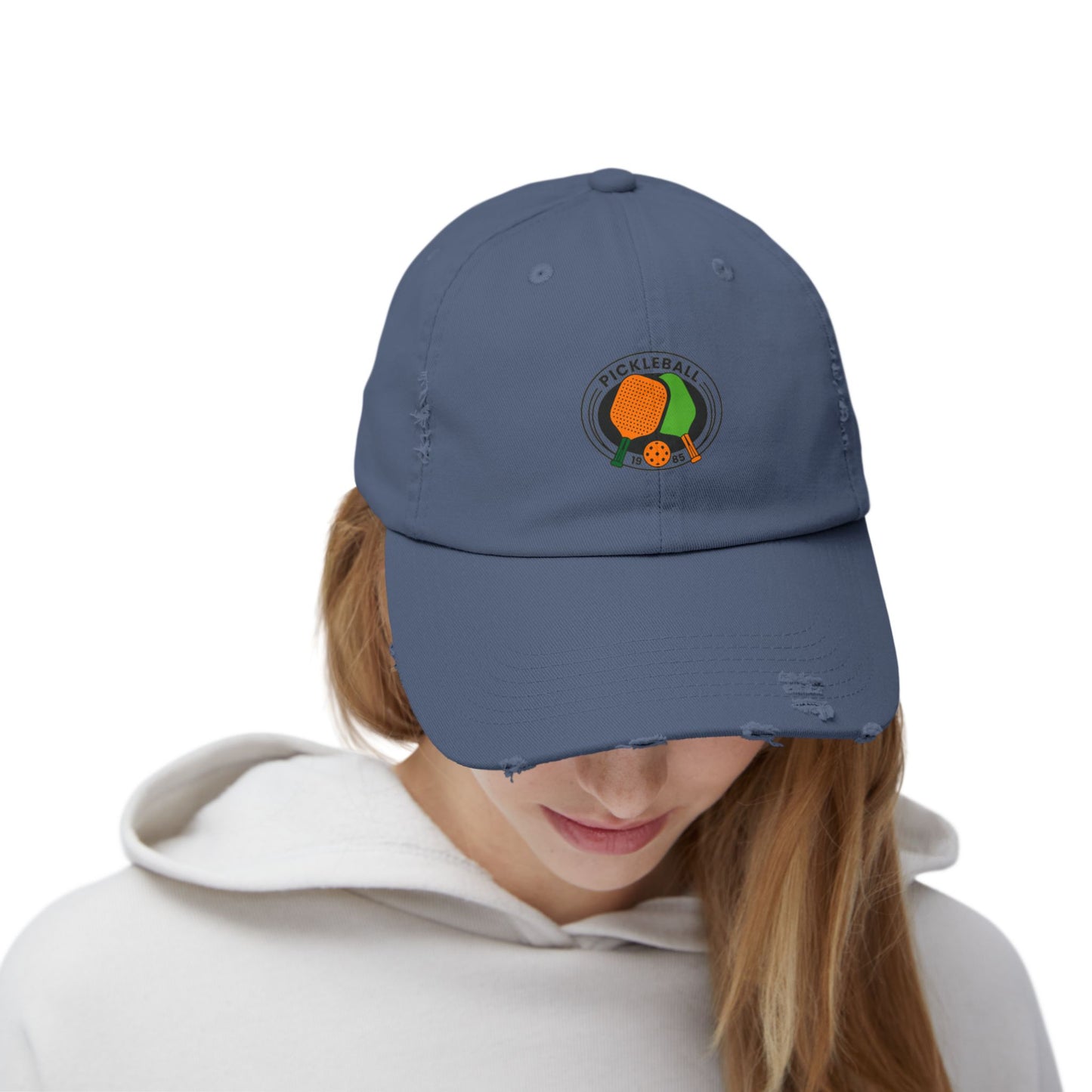Pickle Ball 1985 Vintage Distressed Dad Hat Unisex Adjustable Cotton Twill Baseball Cap for Casual Everyday Wear