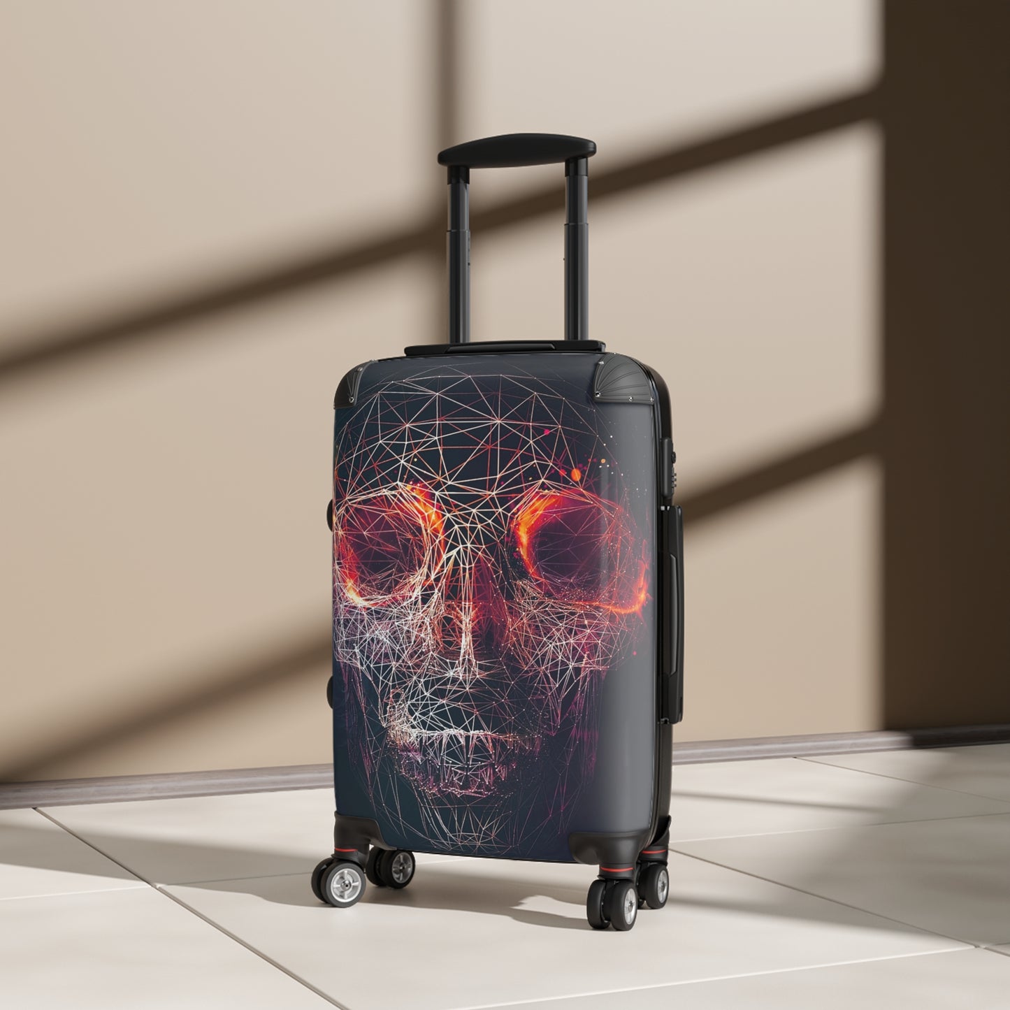 Abstract Skull Art Carry-On Suitcase - Stylish Luggage for Travelers