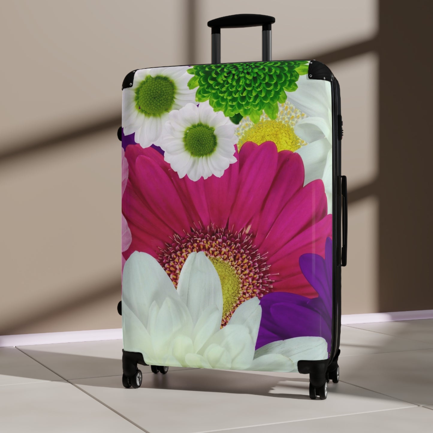 Nature Flowers Floral Chrysanthemum Colorful Art Carry-On Suitcase - Stylish Luggage for Travelers