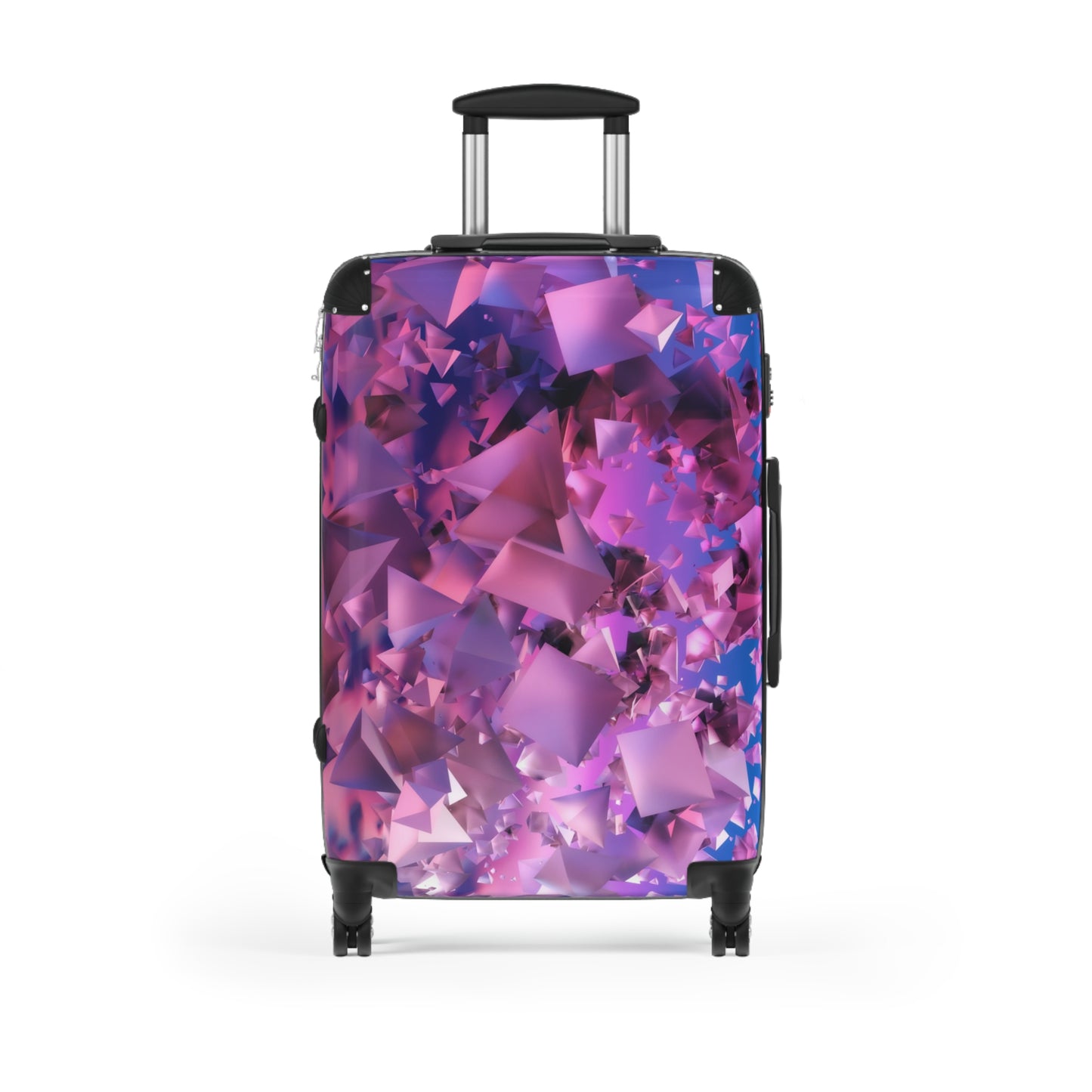 Abstract 3D Pyramids Art Carry-On Suitcase - Stylish Luggage for Travelers
