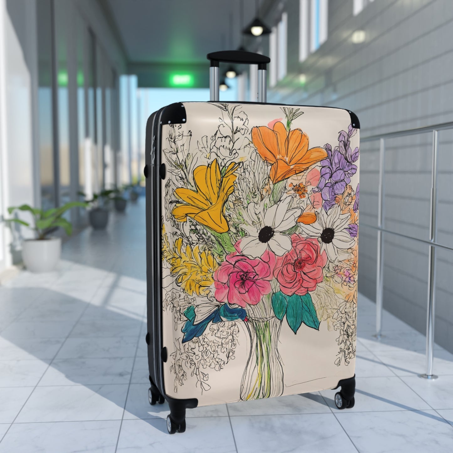 Nature Flowers Floral Spring Flowers Art Carry-On Suitcase - Stylish Luggage for Travelers
