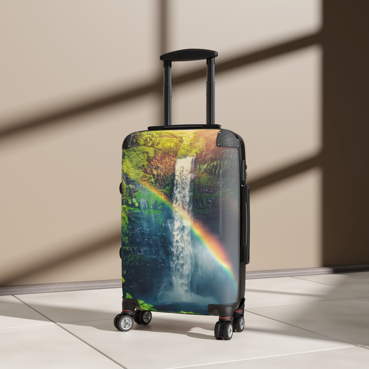 Nature Waterfall Vibrant Art Carry-On Suitcase - Stylish Luggage for Travelers