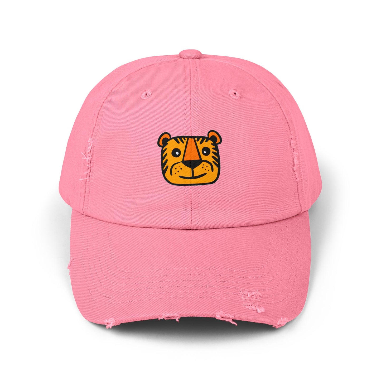 Tiger Vintage Distressed Dad Hat Unisex Adjustable Cotton Twill Baseball Cap for Casual Everyday Wear