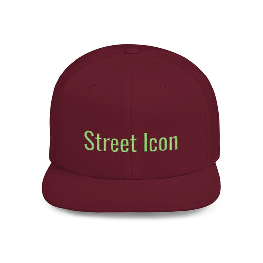 Text Street Icon Flat Bill Snapback – Lightweight, Custom Fit, Premium Quality