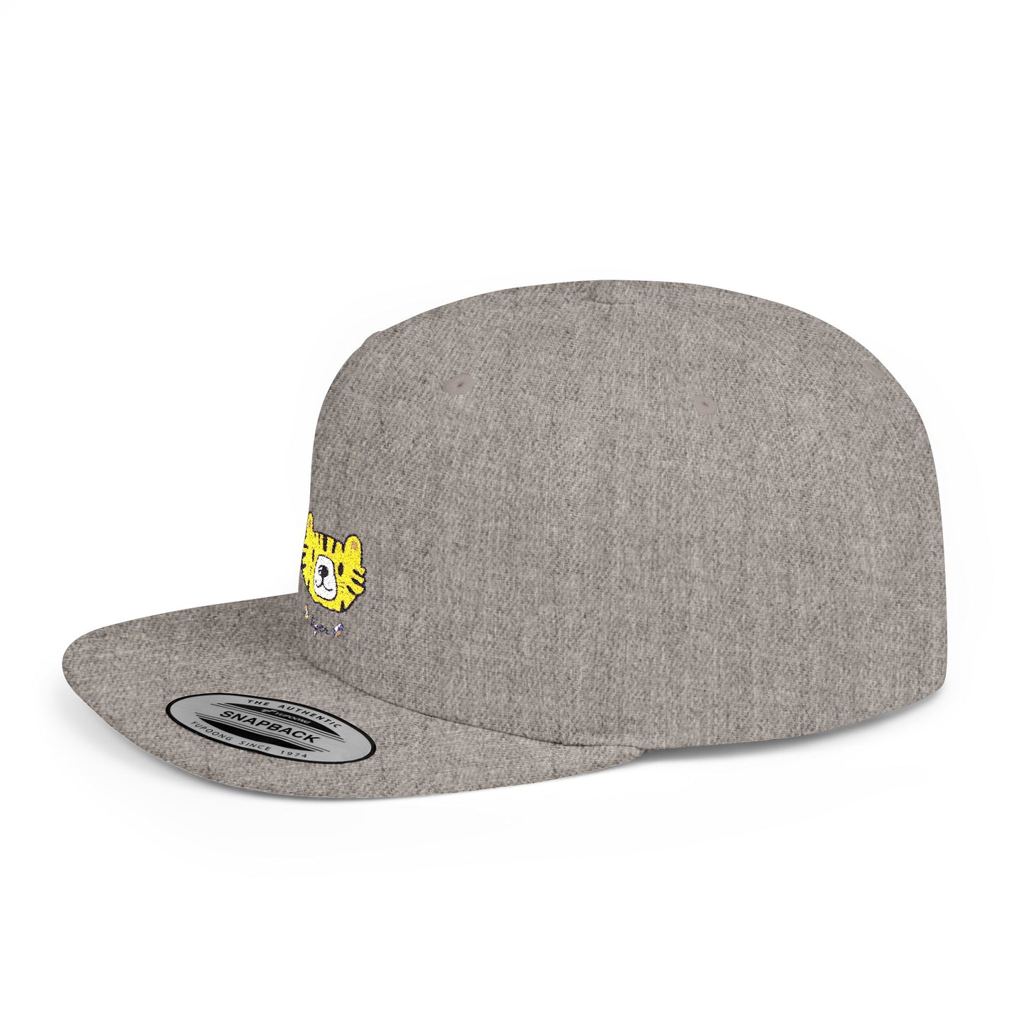 Icons Embroidered Tiger Face Flat Bill Snapback – Lightweight, Custom Fit, Premium Quality