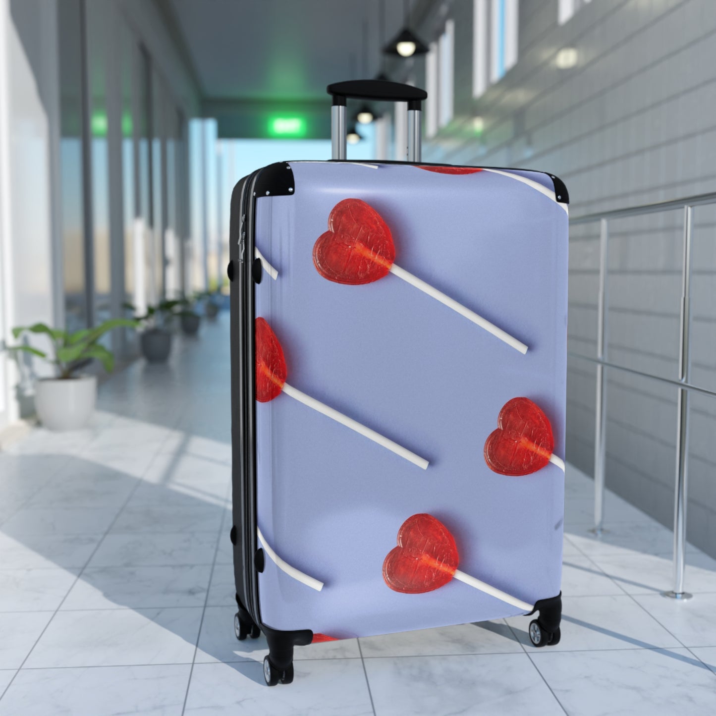 Love Heart Shape Candy Art Carry-On Suitcase - Stylish Luggage for Travelers
