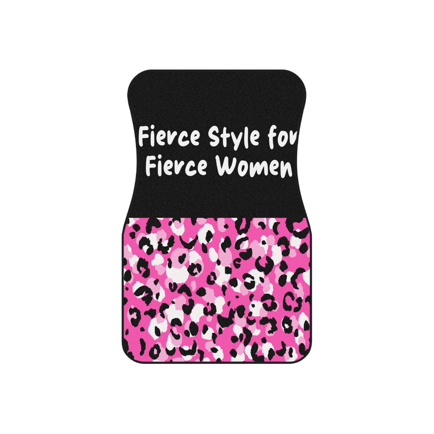 Leopard Pattern Fierce Style for Fierce Women Car Floor Mats – 2-Piece Front Set, Durable & Stylish, Universal Fit