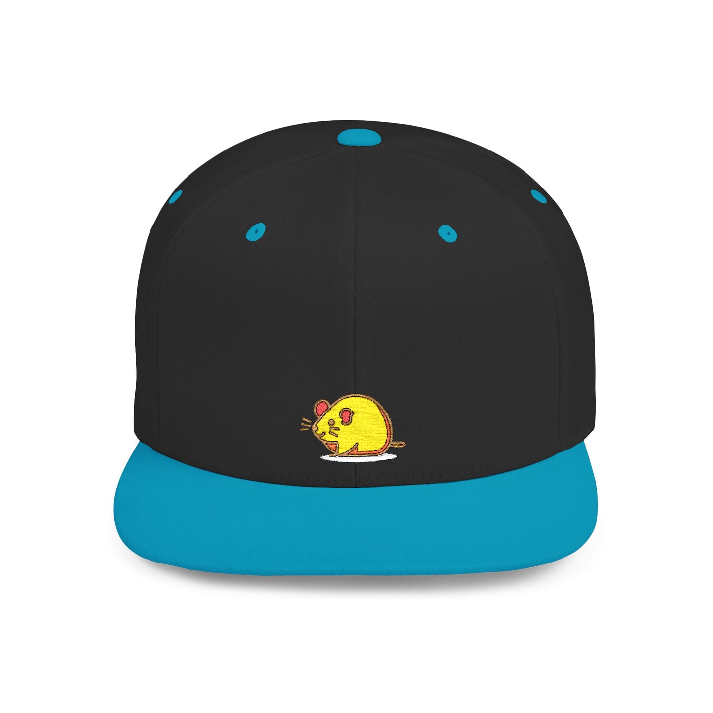 Icons Embroidered Yellow Mouse Flat Bill Snapback – Lightweight, Custom Fit, Premium Quality
