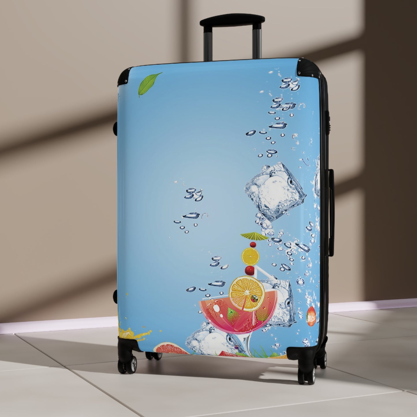 Nature Summer Iced Fruit Juice Art Carry-On Suitcase - Stylish Luggage for Travelers