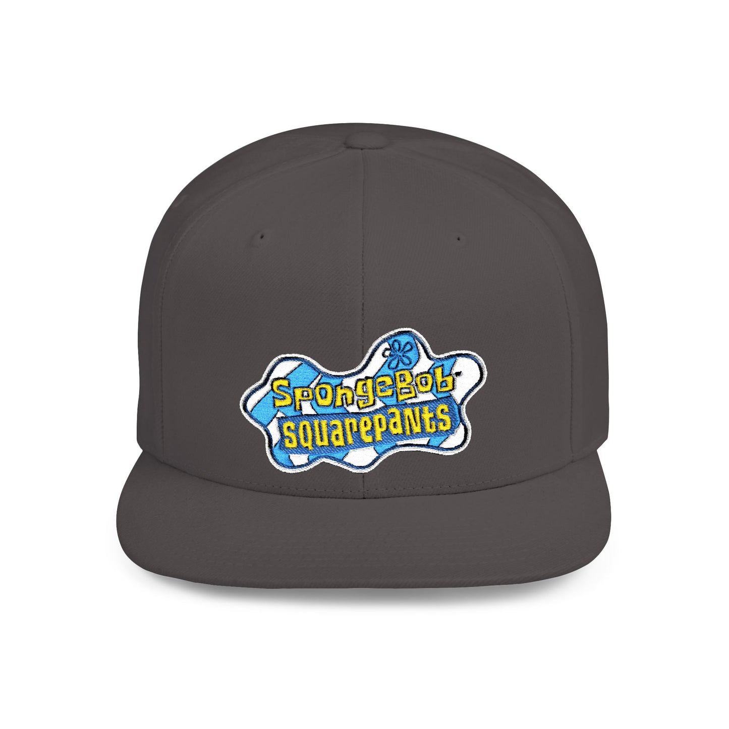 SpongeBob SquarePants Logo Flat Bill Snapback – Lightweight, Custom Fit, Premium Quality
