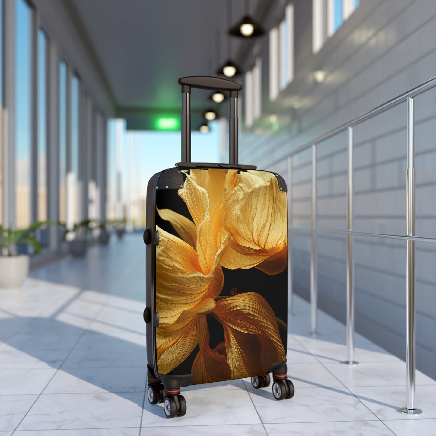 Nature Flowers Floral Yellow Hellebore Art Carry-On Suitcase - Stylish Luggage for Travelers