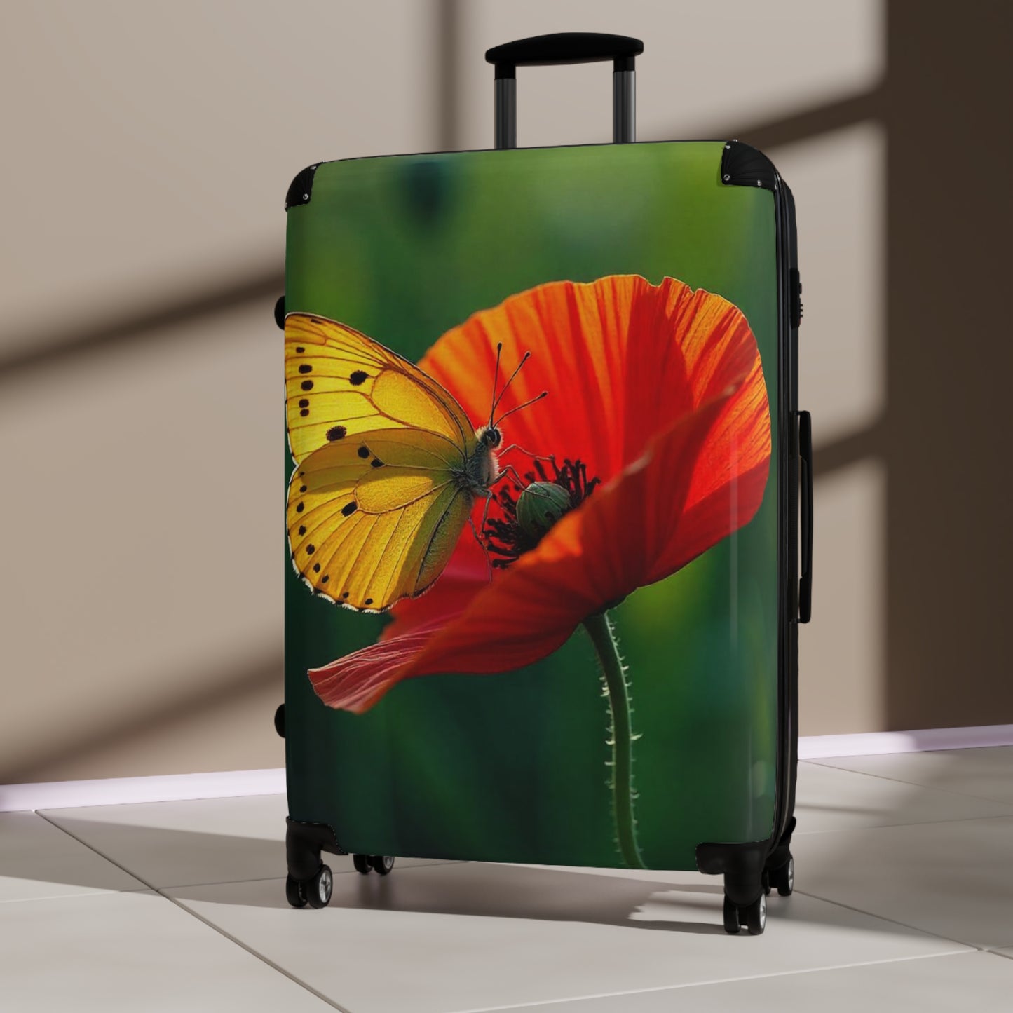 Nature Butterflies Floral On Flowers Art Carry-On Suitcase - Stylish Luggage for Travelers
