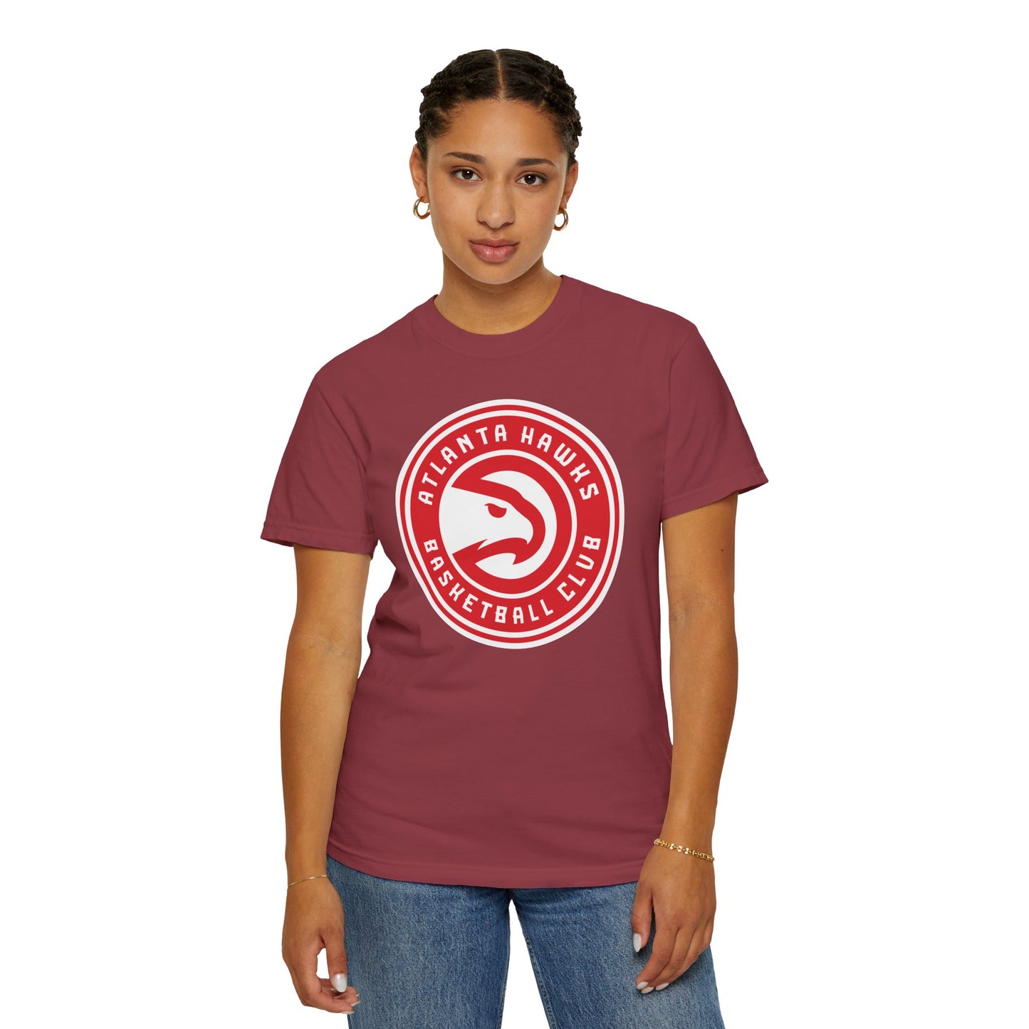 Atlanta Hawks Hoop Lifestyle Garment-Dyed T-Shirt – Premium Cotton Tee for Customization