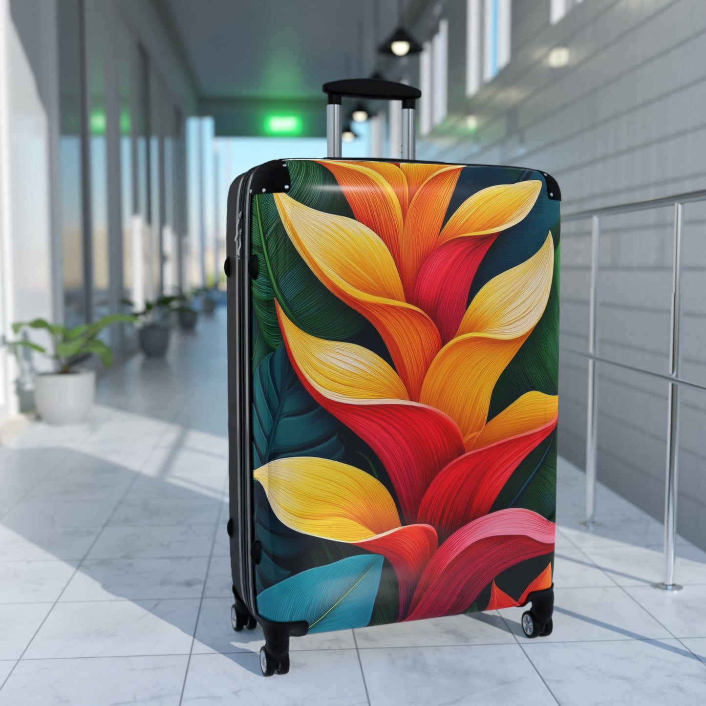 Nature Flowers Floral Tropical Bloom Art Carry-On Suitcase - Stylish Luggage for Travelers