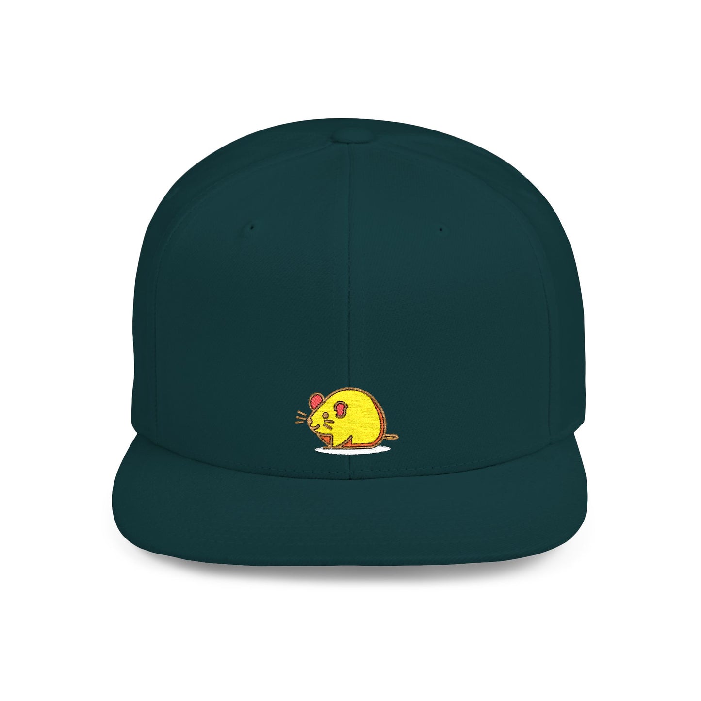 Icons Embroidered Yellow Mouse Flat Bill Snapback – Lightweight, Custom Fit, Premium Quality