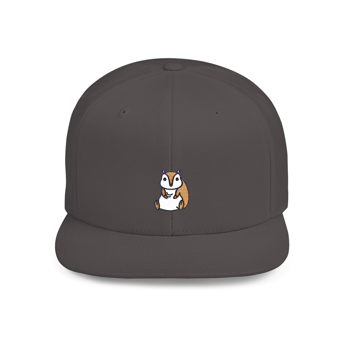 Icons Embroidered Hamster Flat Bill Snapback – Lightweight, Custom Fit, Premium Quality