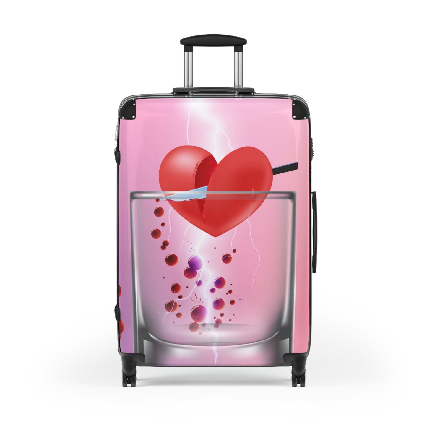 Love Broken Glass Heart Art Carry-On Suitcase - Stylish Luggage for Travelers