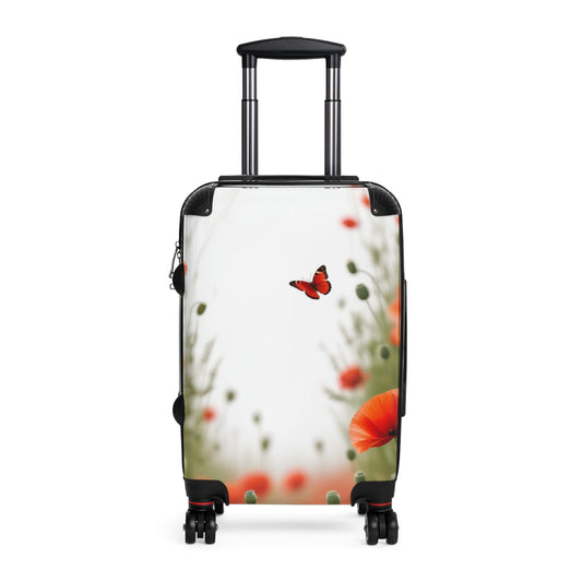 Nature Flowers Floral Poppy Art Carry-On Suitcase - Stylish Luggage for Travelers