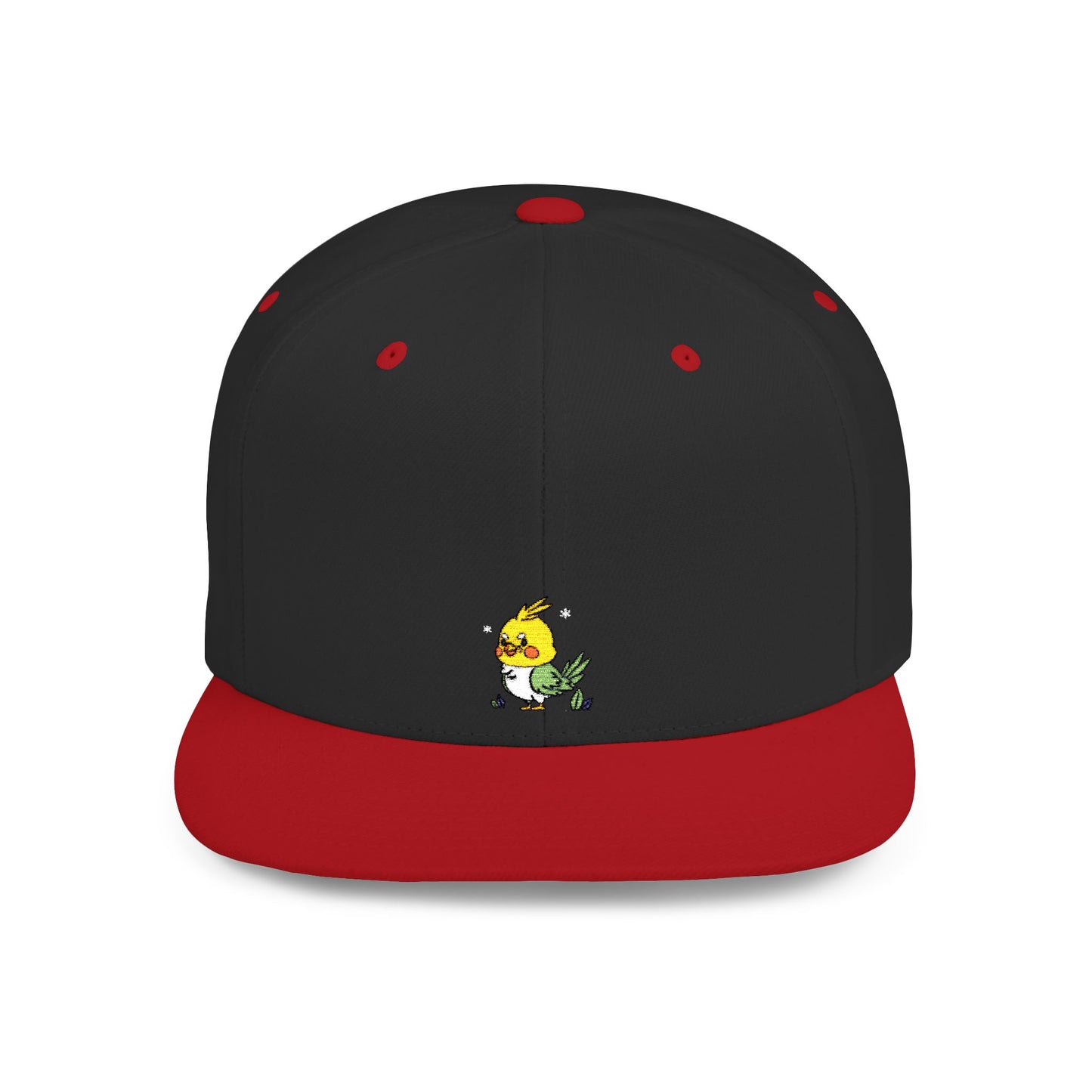 Icons Embroidered Cute Bird Flat Bill Snapback – Lightweight, Custom Fit, Premium Quality