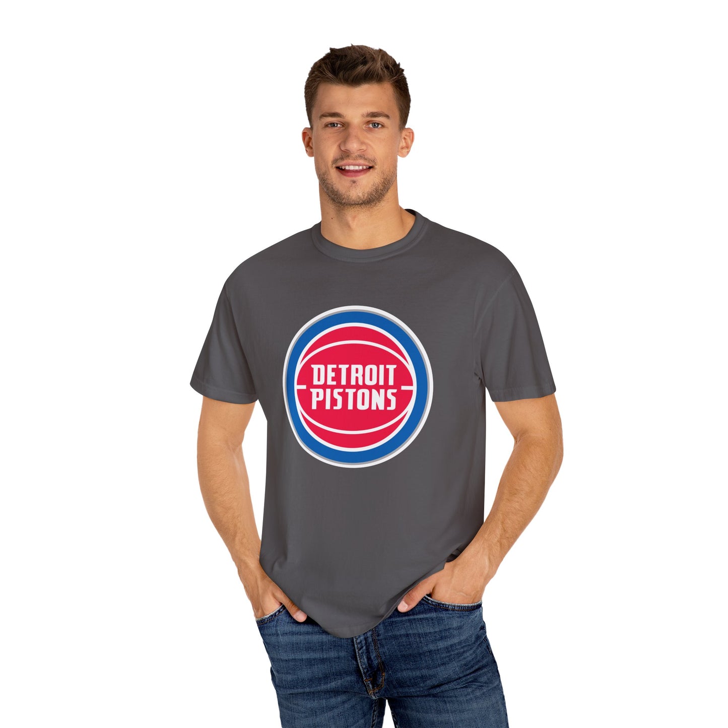 Detroit Pistons Built Different Garment-Dyed T-Shirt – Premium Cotton Tee for Customization