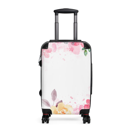 Nature Flowers Floral Petal Wreath Art Carry-On Suitcase - Stylish Luggage for Travelers