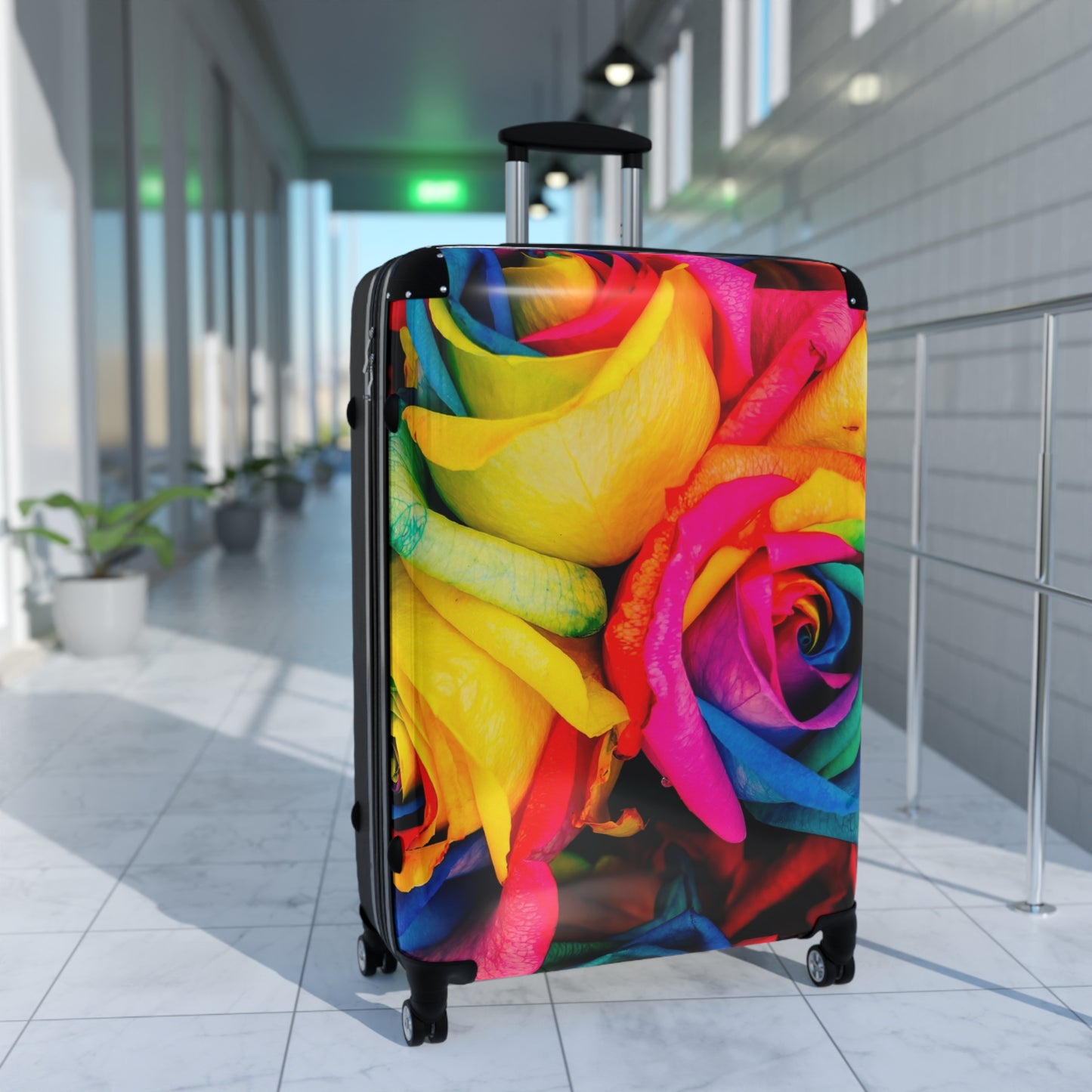 Nature Flowers Floral Cool Rainbow Art Carry-On Suitcase - Stylish Luggage for Travelers
