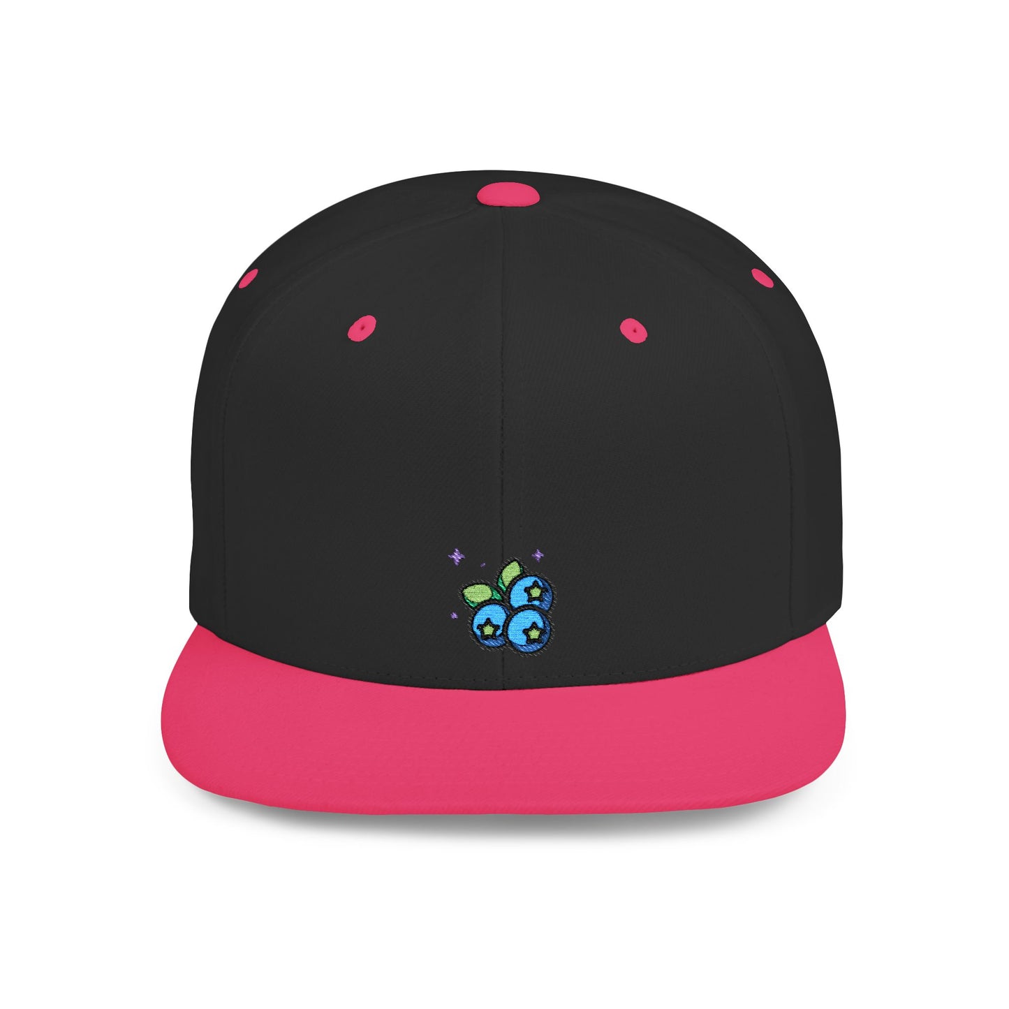 Icons Embroidered Blue Berries Flat Bill Snapback – Lightweight, Custom Fit, Premium Quality