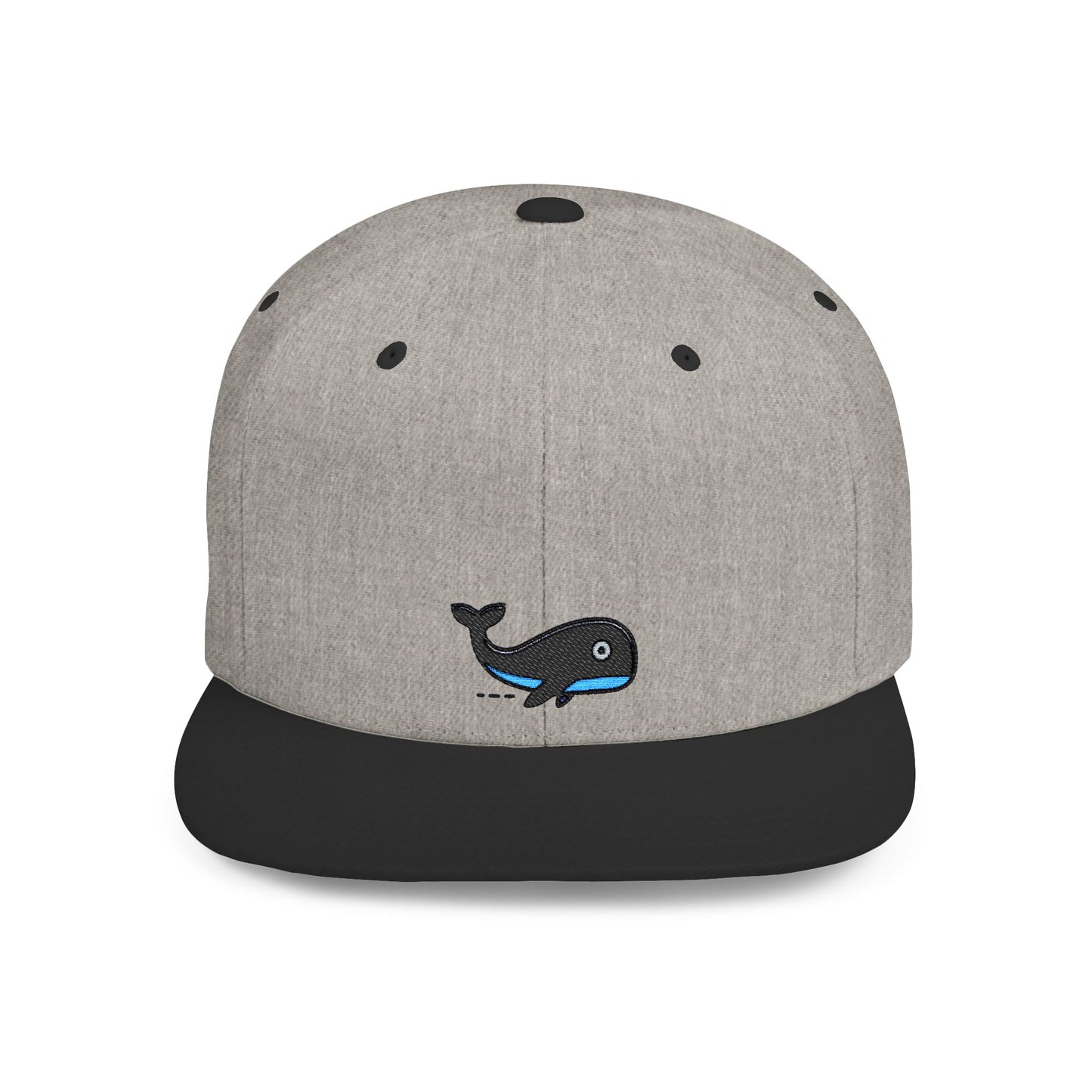 Icons Embroidered Whale Flat Bill Snapback – Lightweight, Custom Fit, Premium Quality