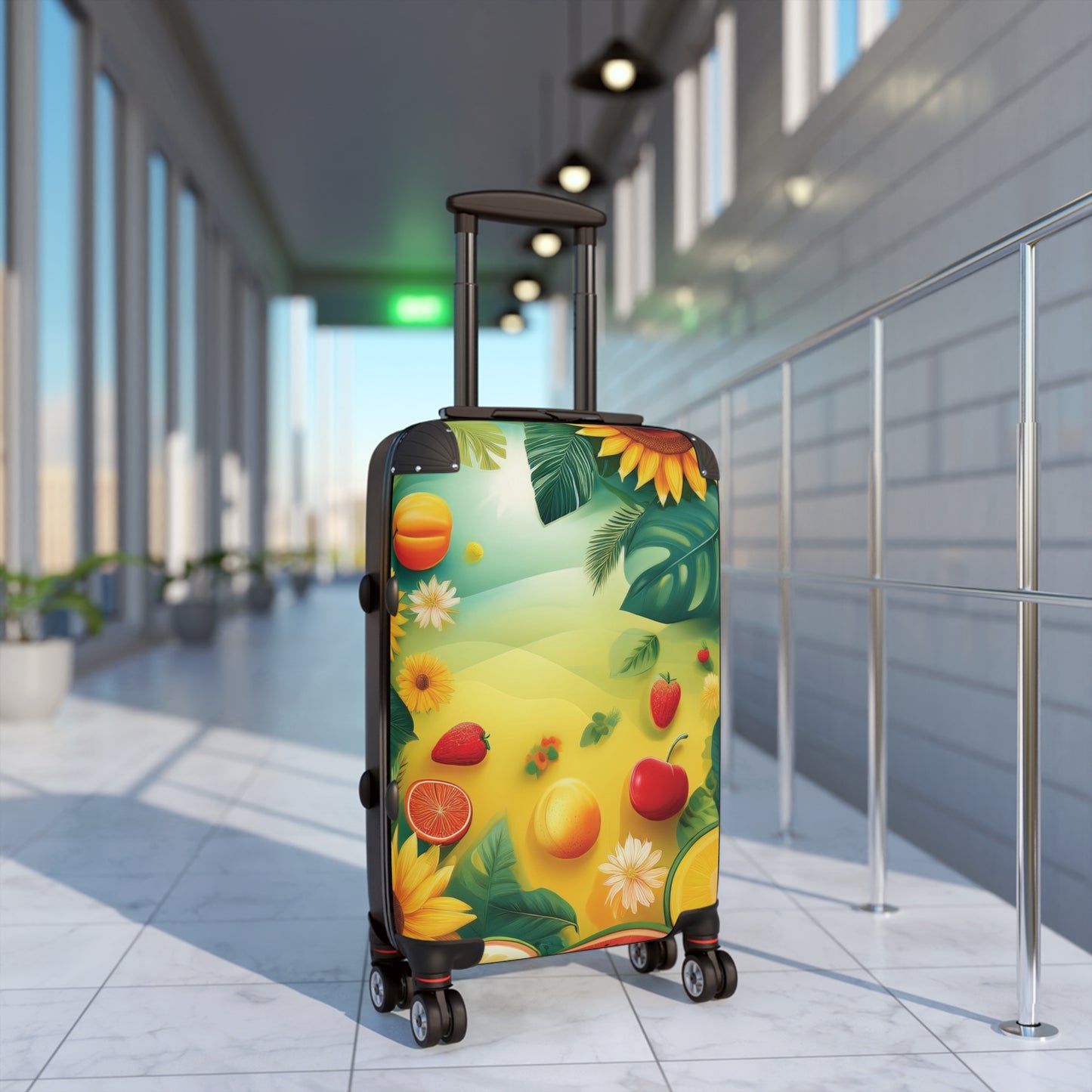 Nature Floral Summer Fruits Flowers 2 Carry-On Suitcase - Stylish Luggage for Travelers
