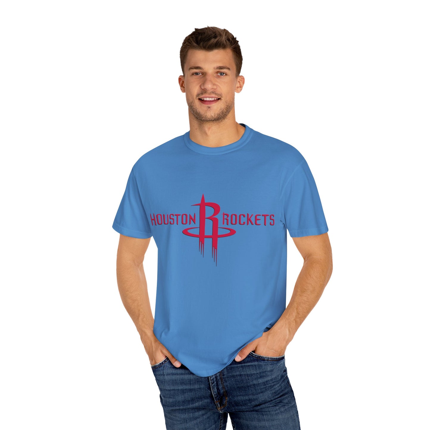 Houston Rockets Garment-Dyed T-Shirt – Premium Cotton Tee for Customization
