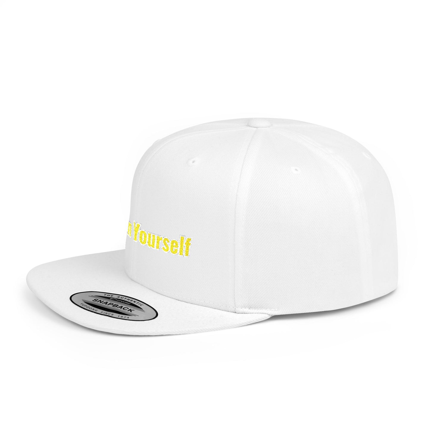 Text Bet On Yourself Flat Bill Snapback – Lightweight, Custom Fit, Premium Quality